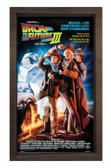 Geleceğe Dönüş Film Afişi Tablosu Kahverengi Ahşap Çerçeve - 50x90