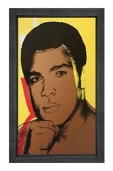 Muhammed Ali Tablosu Siyah Ahşap Çerçeve - 50x70
