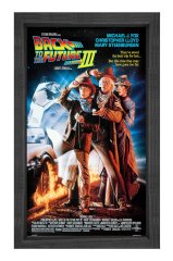 Geleceğe Dönüş Film Afişi Tablosu Siyah Ahşap Çerçeve - 40x60