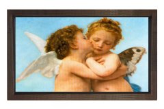 Melekler Tablosu Kahverengi Ahşap Çerçeve - 100x150