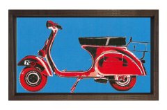 Mavi Pop Art Motor Tablosu