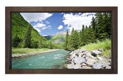 Muhtesem Doğa Manzarası Tablosu Kahverengi Ahşap Çerçeve - 40x60