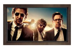 Hangover Film Afişi Tablosu Kahverengi Ahşap Çerçeve - 50x90