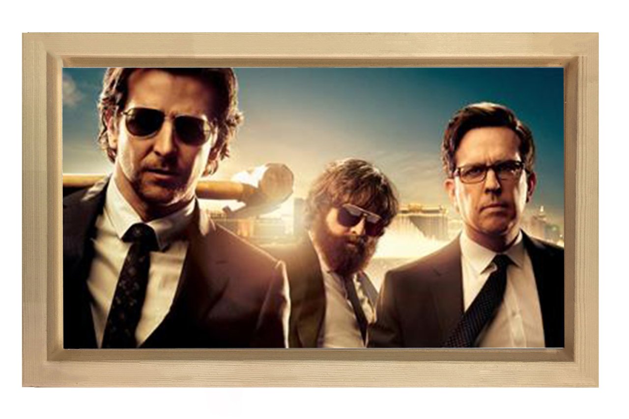 Hangover Film Afişi Tablosu Naturel Ahşap Çerçeve - 45x30