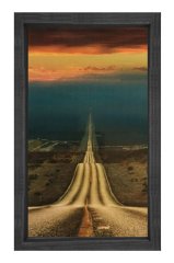 Derinlikli Yol Tablosu Siyah Ahşap Çerçeve - 50x70
