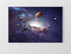 Evren ve Uzay Tablosu Çerçevesiz - 45x30