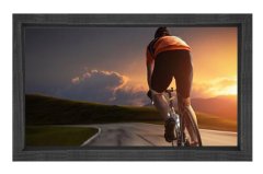 Bisiklet Sporu Tablosu Siyah Ahşap - 50x70