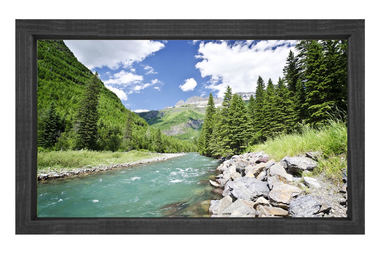 Muhtesem Doğa Manzarası Tablosu Siyah Ahşap Çerçeve - 70x100