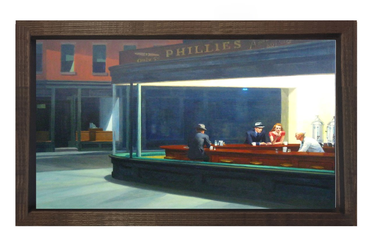 Bar tablosu Kahverengi Ahşap Çerçeve - 50x70