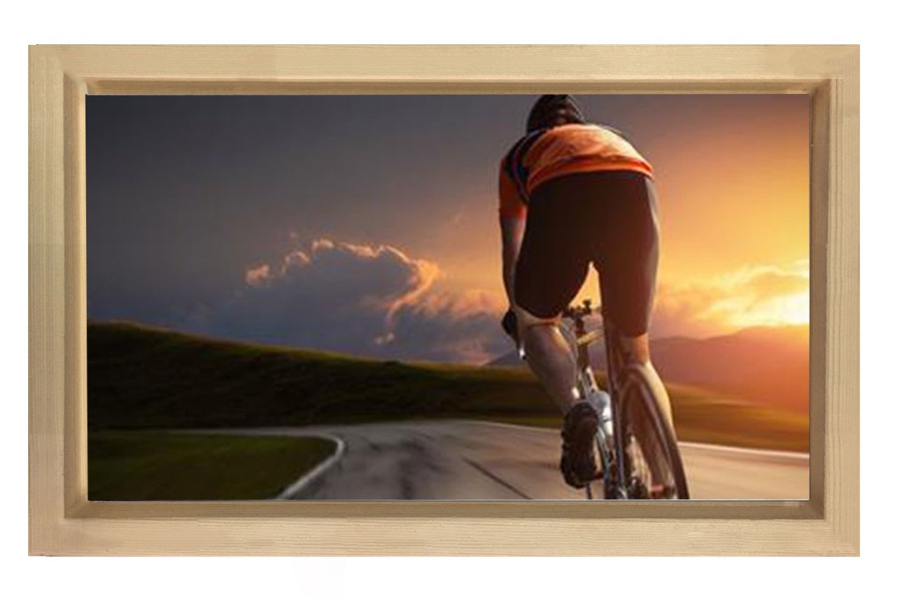 Bisiklet Sporu Tablosu Naturel Ahşap - 40x60