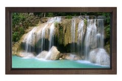 Pınarlar Ve Berrak Su Tablosu Kahverengi Ahşap Çerçeve - 40x60