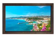 Sahil Boyu Manzarası Tablosu Kahverengi Ahşap - 50x70