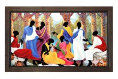 Yüzsüz Romalılar Tablosu Kahverengi Ahşap - 100x200