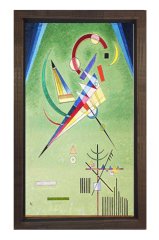 Vassily Kandisky Tablosu Kahverengi Ahşap Çerçeve - 100x200