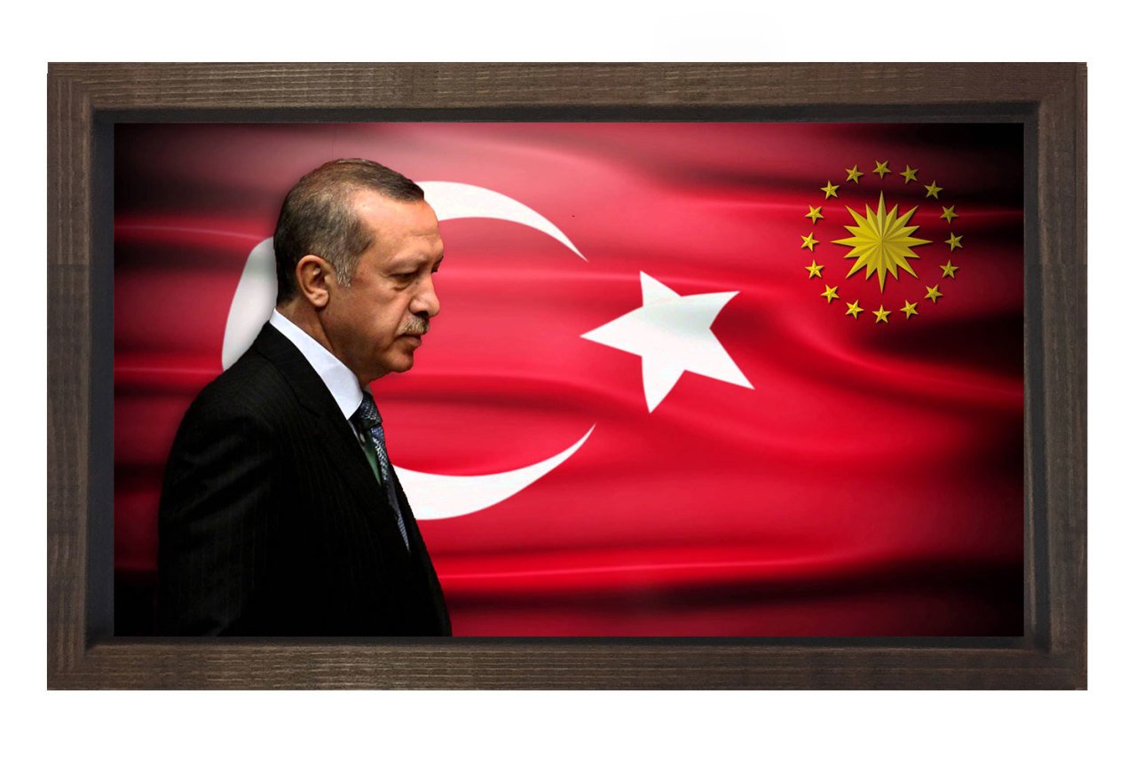 Cumhurbaşkanı Türk Bayrağı Tablosu