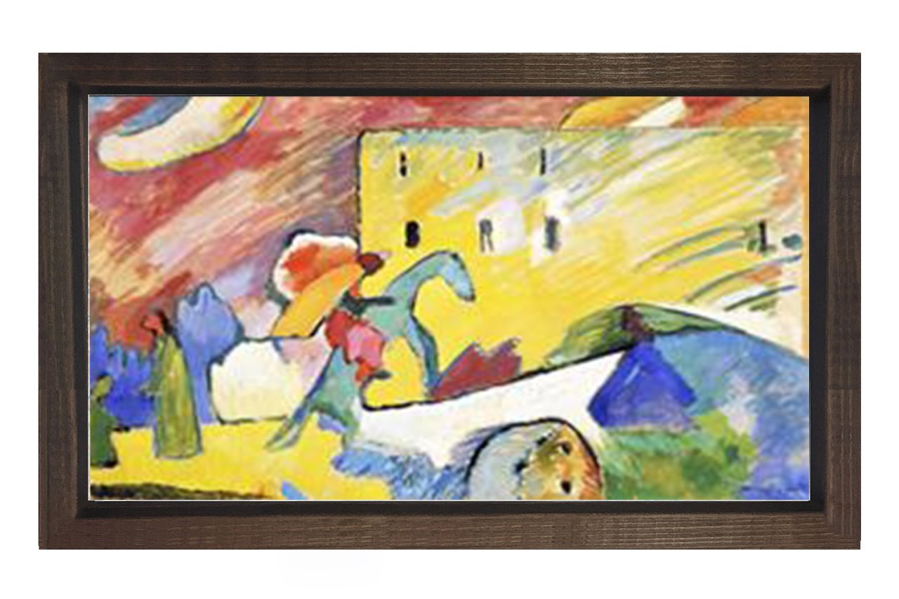 Vassily Kandisky Tablosu Kahverengi Ahşap Çerçeve - 40x60