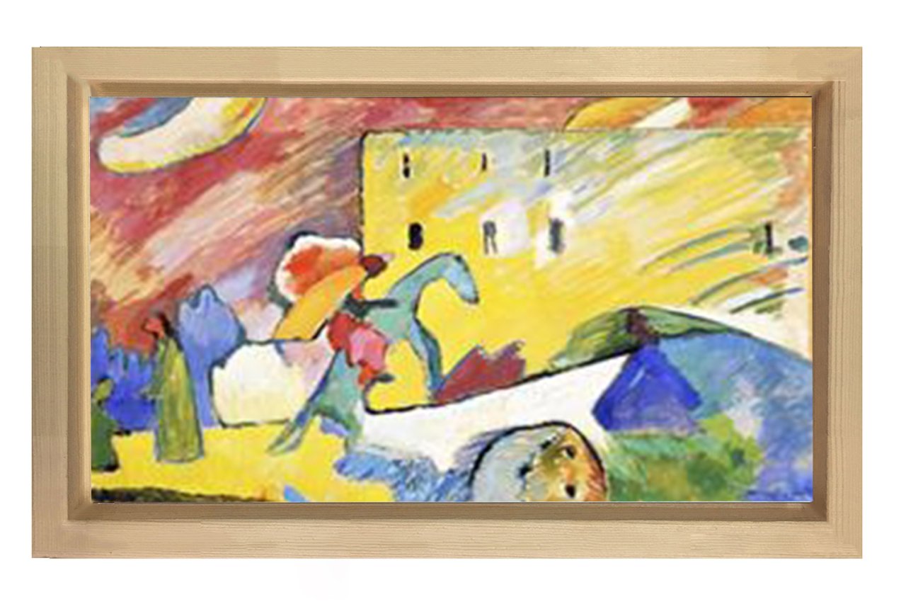 Vassily Kandisky Tablosu Naturel Ahşap Çerçeve - 50x90