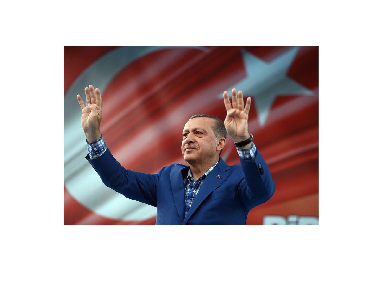 Recep Tayyip Erdoğan Tablosu Çerçevesiz - 100x200