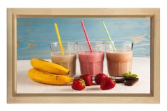 Meyve Suları ve Meyveler Tablosu Naturel Ahşap - 50x70