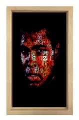Muhammed Ali  Tablosu Naturel Ahşap Çerçeve - 50x90