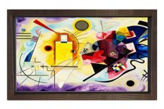 Vassily Kandisky Tablosu Kahverengi Ahşap Çerçeve - 50x90