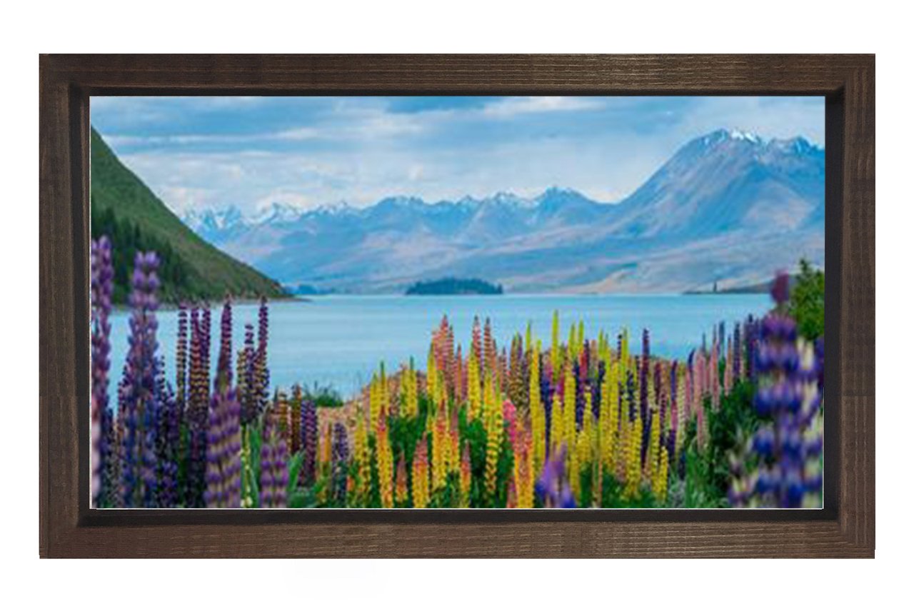 Muhteşem Doğa Manzarası Tablosu Kahverengi Ahşap - 50x90