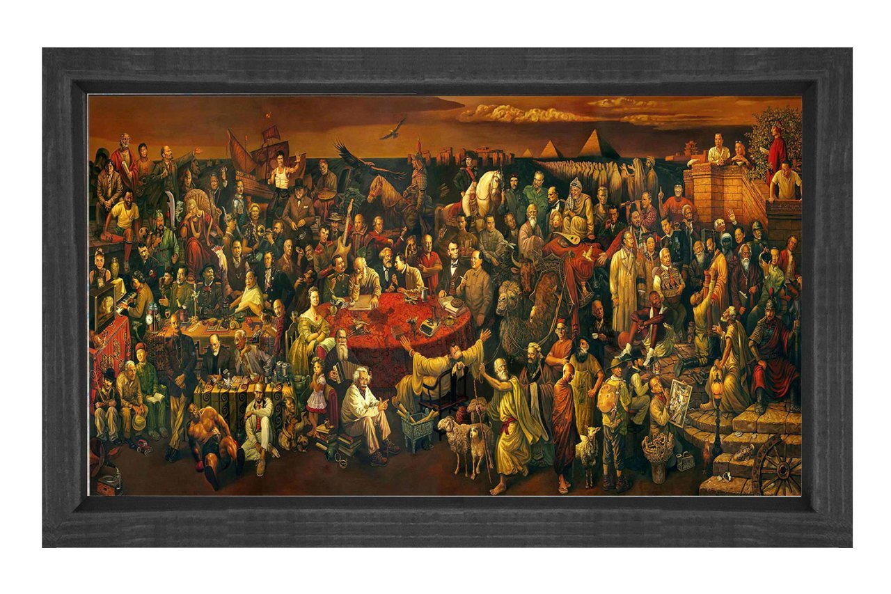 103 Ünlü Tablosu Siyah Ahşap Çerçeve - 40x60