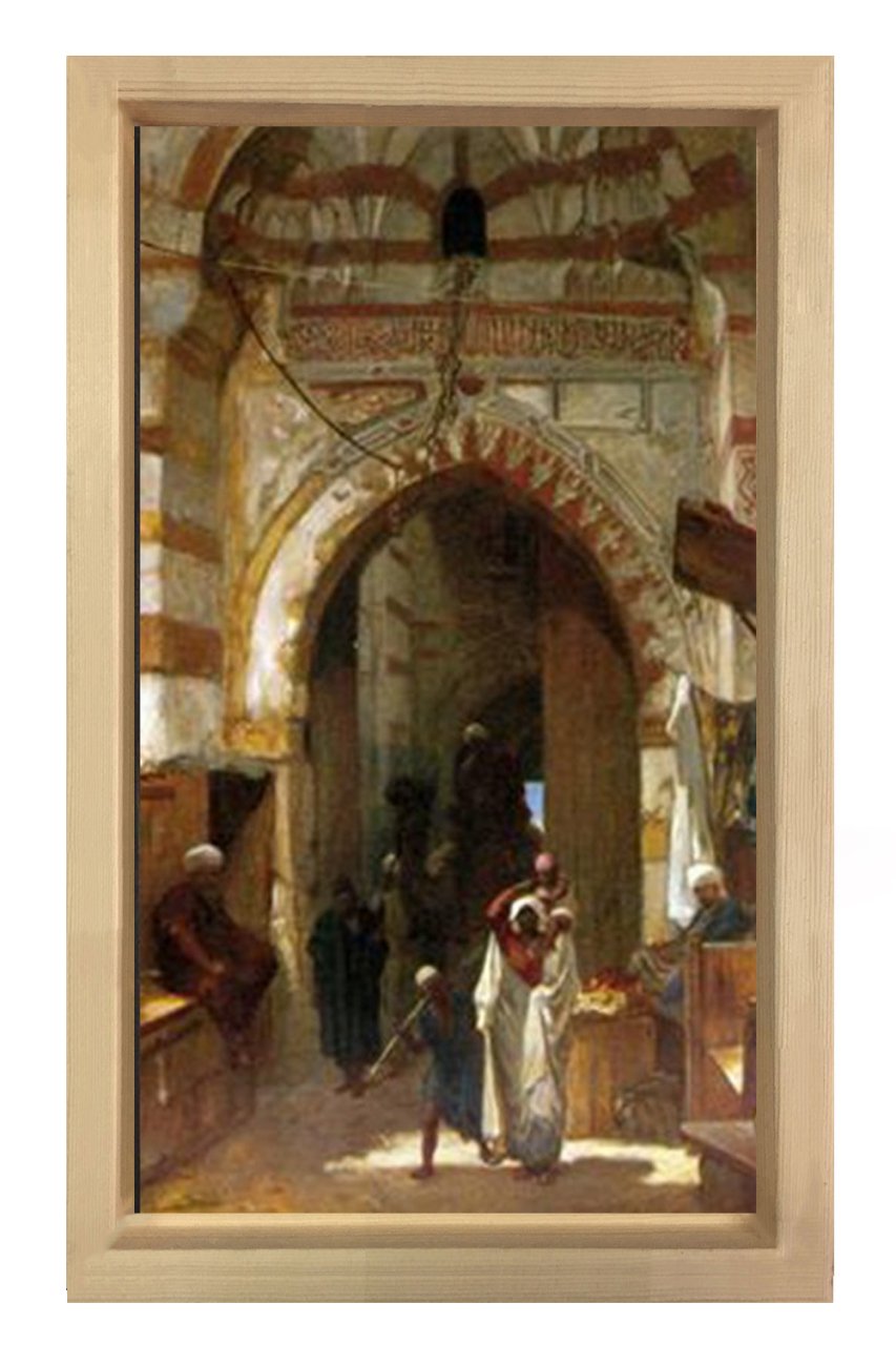 Han Kapısı Tablosu Naturel Ahşap Çerçeve - 45x30