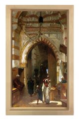 Han Kapısı Tablosu Naturel Ahşap Çerçeve - 45x30