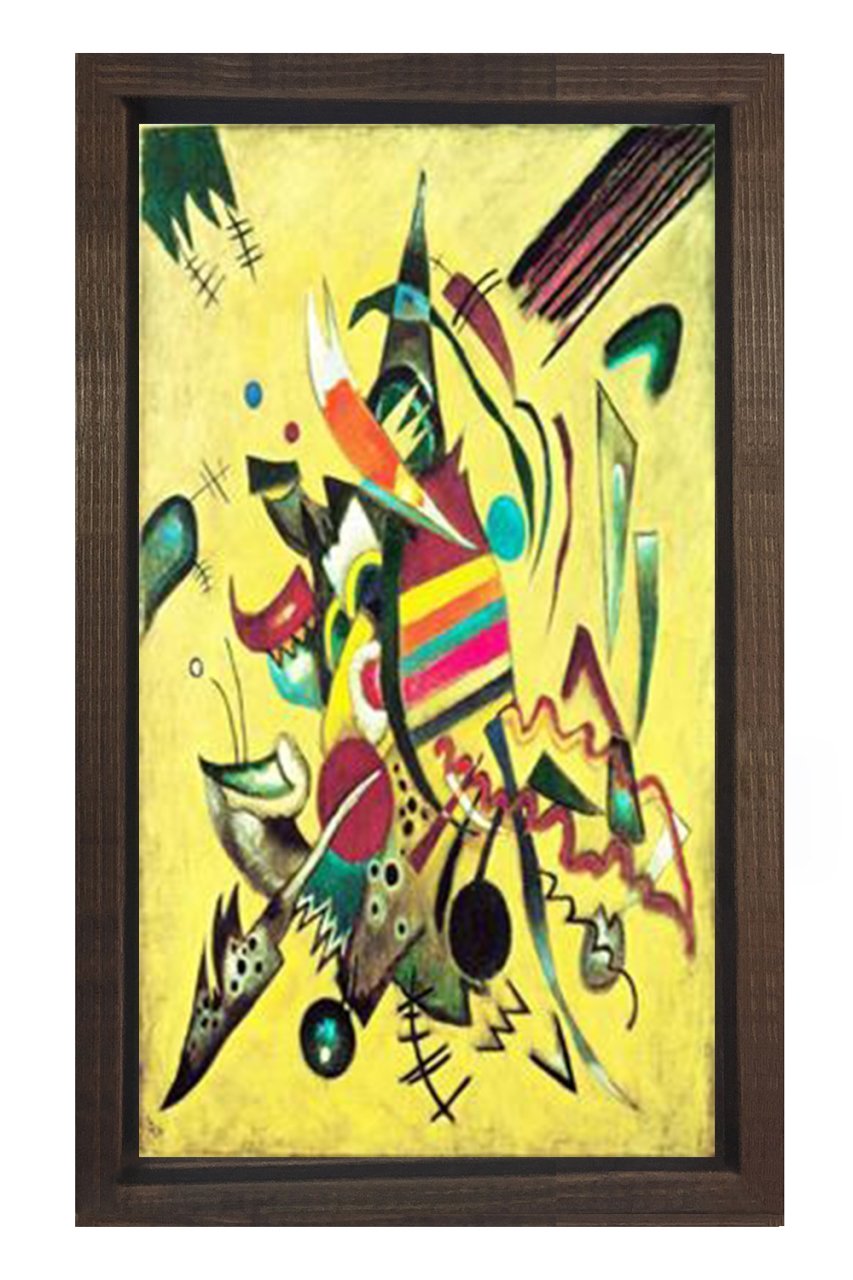 Vassily Kandisky Tablosu Kahverengi Ahşap Çerçeve - 50x90