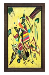 Vassily Kandisky Tablosu Kahverengi Ahşap Çerçeve - 50x90