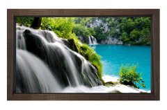 Küçük Pınarlar Ve Göl Tablosu Kahverengi Ahşap Çerçeve - 100x200