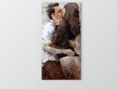 Öpüşen Çift Tablosu Çerçevesiz - 50x90
