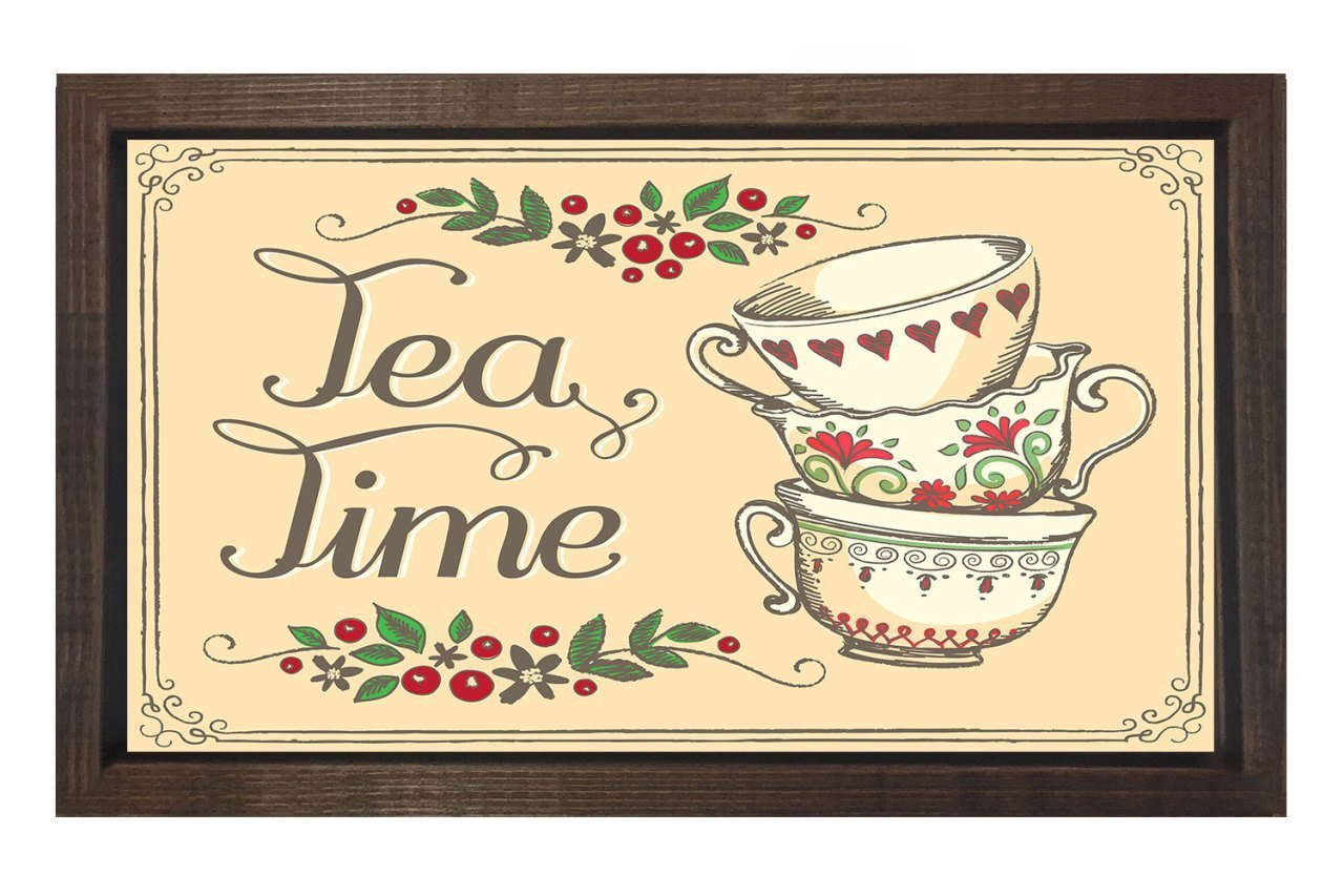 Çay Zamanı Dekoratif Vintage Tablosu