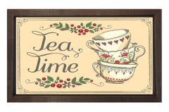 Çay Zamanı Dekoratif Vintage Tablosu