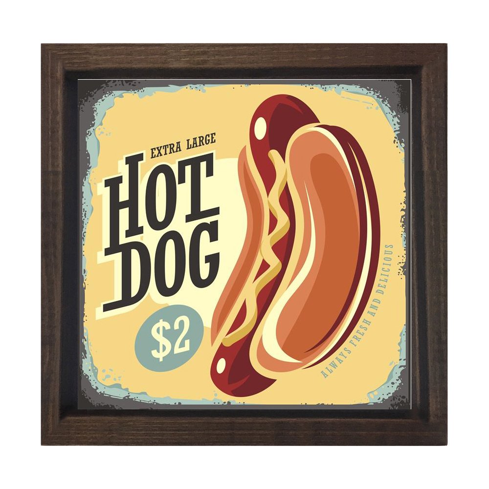 Hot Dog Vintage Restoran Afiş Tablosu
