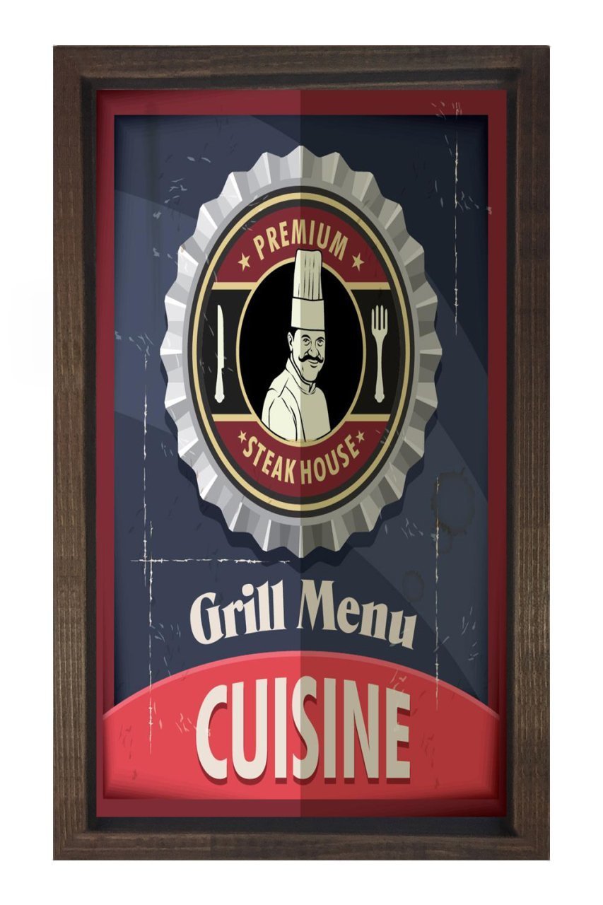 Steak House Menu Reklam Afiş Tablosu