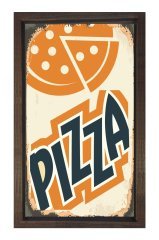 Vintage Pizza Restorant Afiş Tablosu