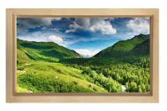Gökyüzü Ve Yeşil Orman Tablosu Naturel Ahşap - 100x150