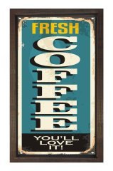 Taze Kahve Vintage Reklam Afişi Tablosu