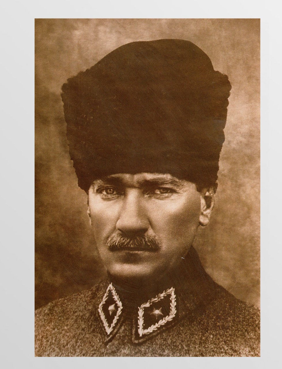 Atatürk Eskitme Tablosu Çerçevesiz - 50x70
