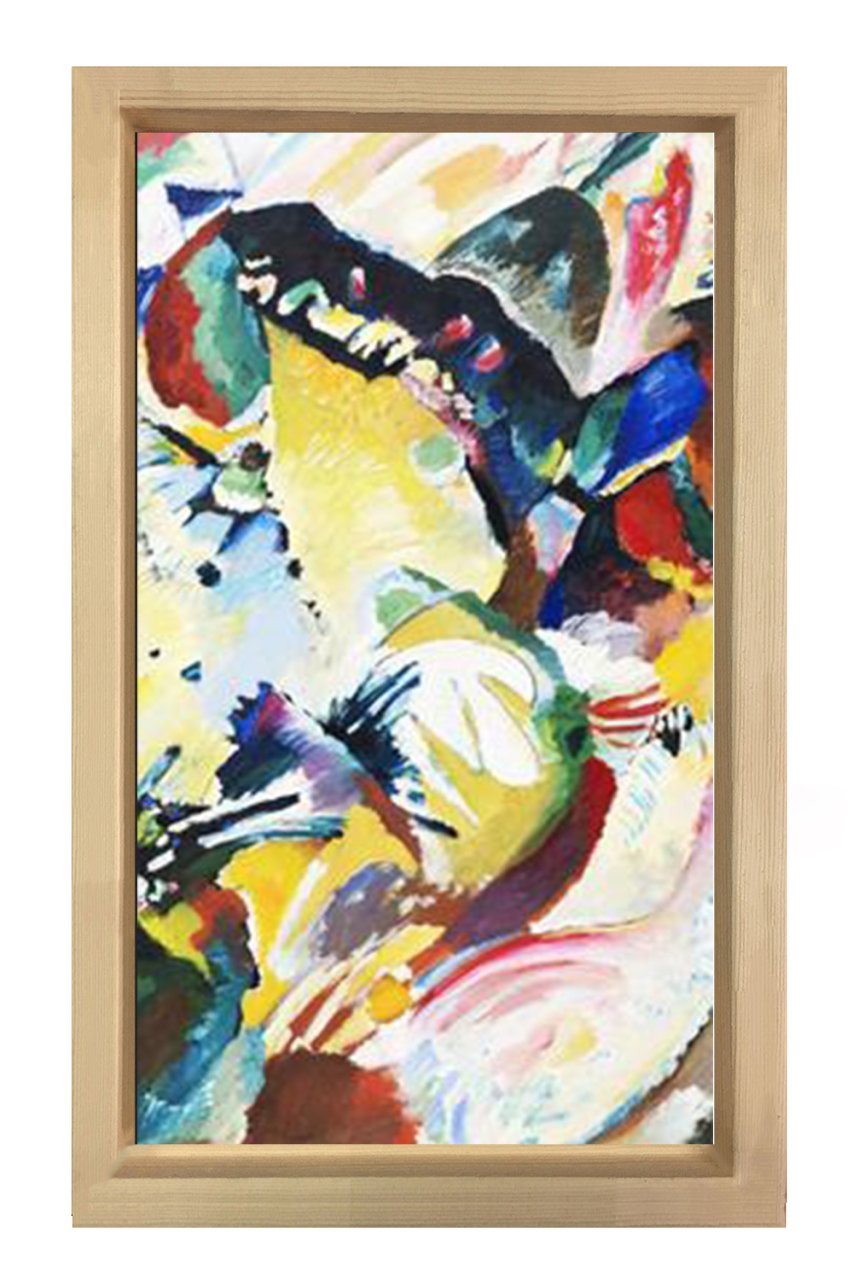 Vassily Kandisky Tablosu Naturel Ahşap Çerçeve - 50x90