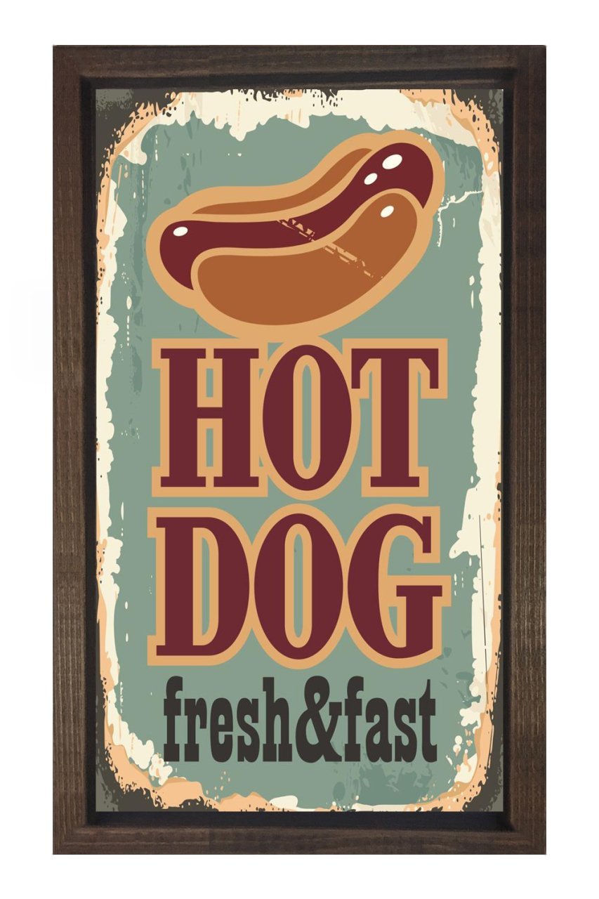 Hot Dog Reklam Afişi Tablosu