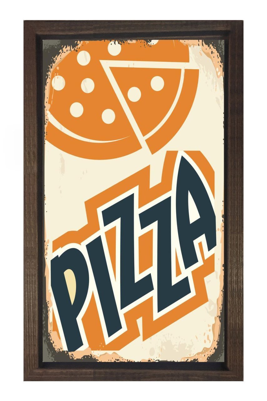 Pizza  Vintage Reklam Afişi Tablosu