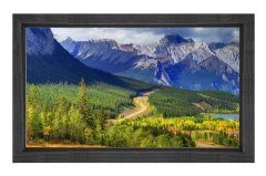 Alp Dağları Manzarası Tablosu Siyah Ahşap - 40x60