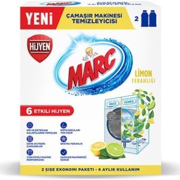 Marc Çamaşır Makinesi Temizleyicisi Limon Ferahlığı 2x250ml