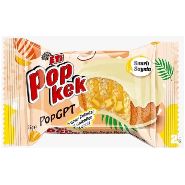 Eti Popkek Mango Soslu Beyaz Kaplamalı Hindistan Cevizli 55gr