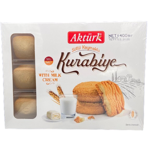 Aktürk Kurabiye Sütlü Kaymaklı 400gr