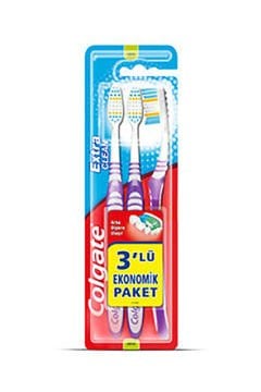 Colgate Extra Clean Orta Diş Fırçası 3lü