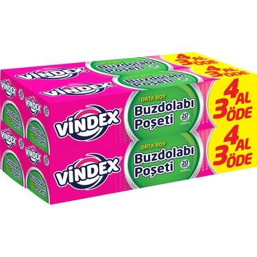 Vindex Buzdolabı Poşeti Orta Boy 4al 3öde